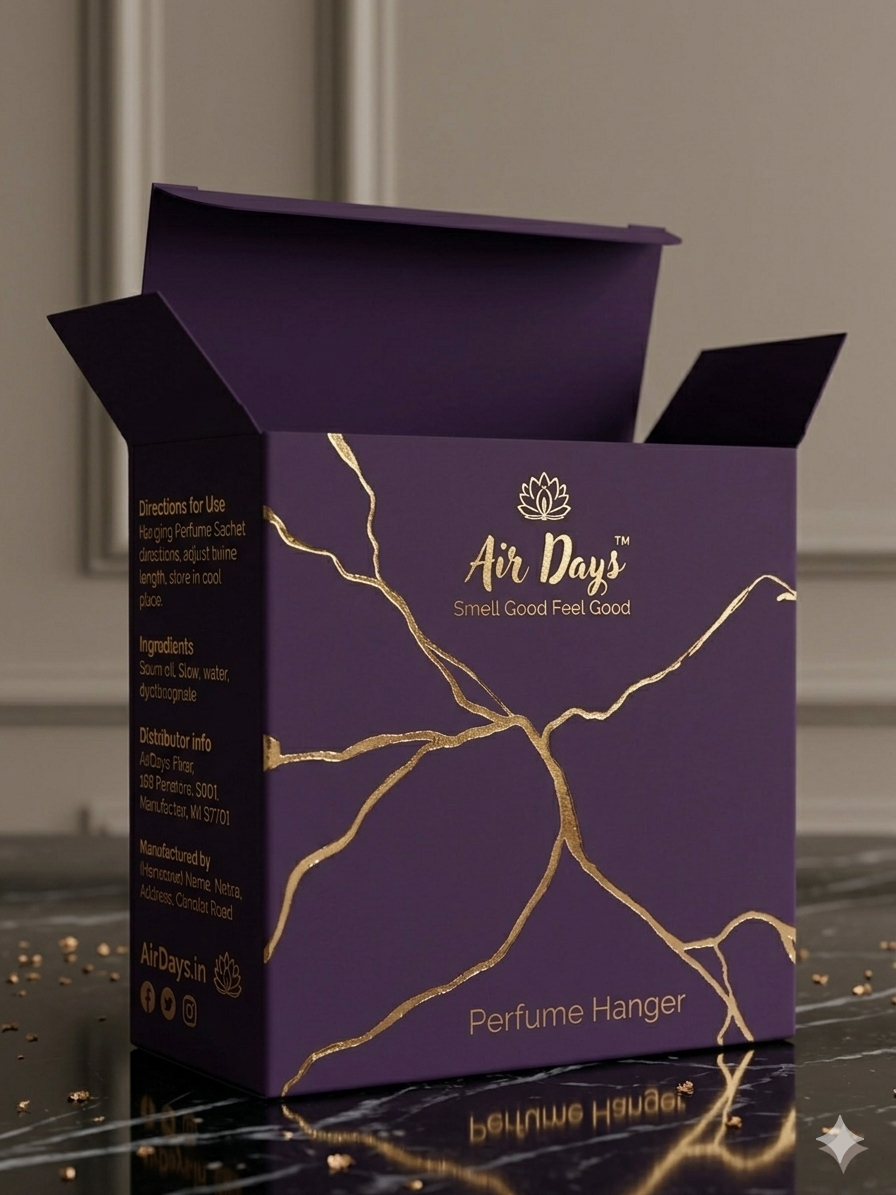 Air Days Olish Car Air Freshener Wooden Hanging Perfume with Sprayer – Soft & Relaxing Aroma